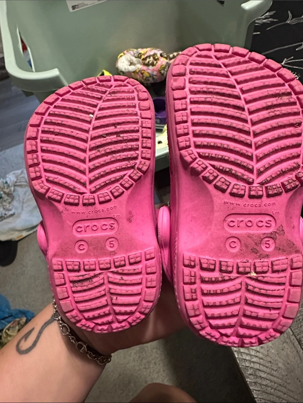 CROCS Kids Hot Pink Clog Sandals with Fun Charms